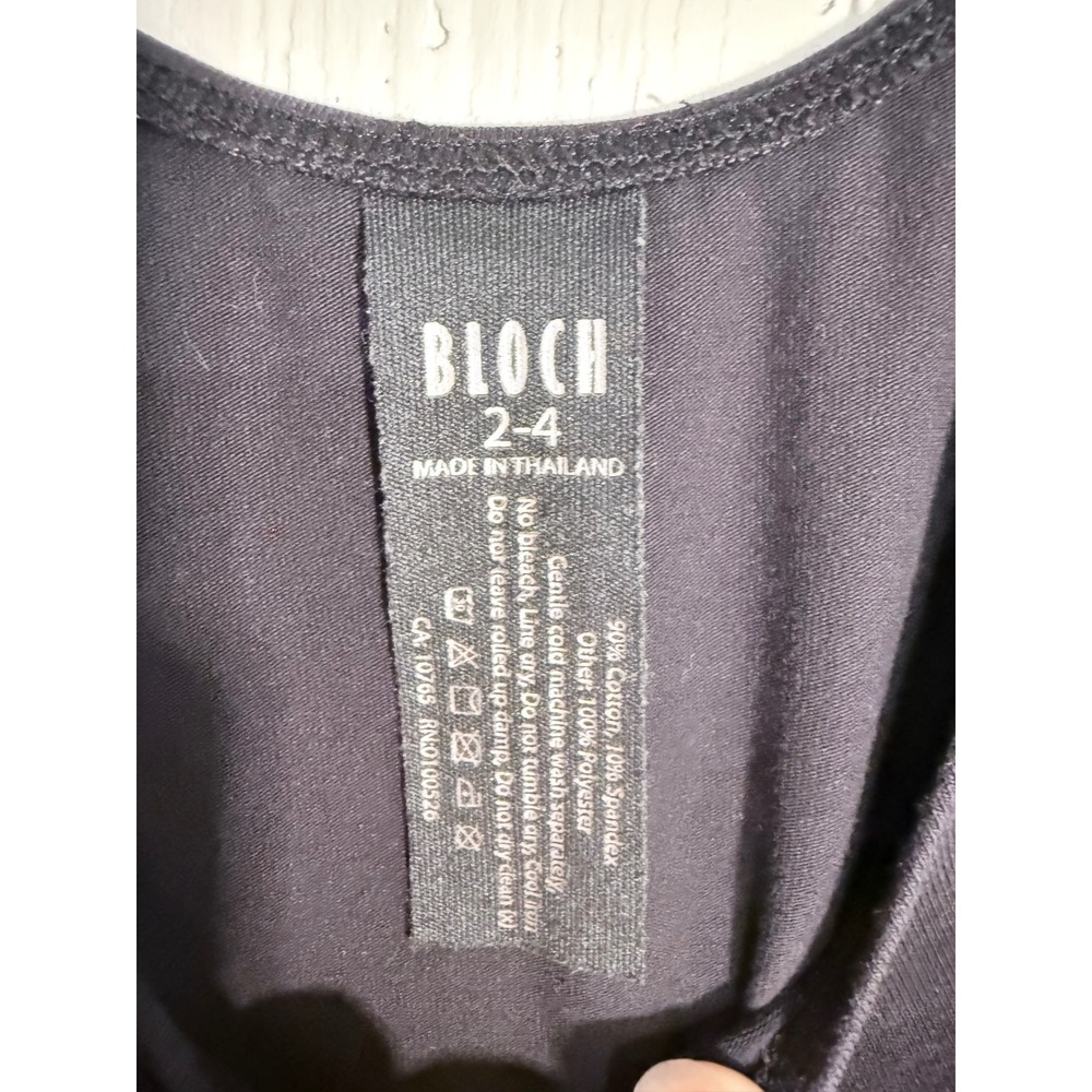 Bloch Kids Black Short Sleeve Skirted Leotard Ballet Dance Size 2-4 - Picture 2 of 3